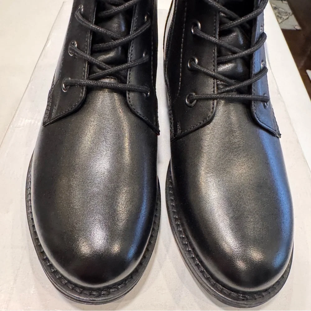 NEW Josef Seibel Simona 01 Women’s Black Leather Lace Up Boots Sz US 6-6.5 EU 37